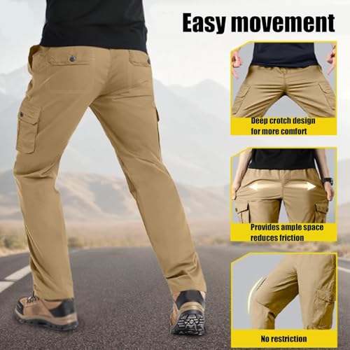 Jollywish Pant, Flexrover Ultra Comfort Flex Fit Cargo Pants, Plus Size Multi-Pocket Outdoor Tactical Pant for Men.4