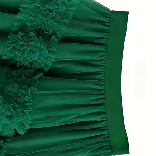 Women's Tulle Skirts Long Fairy Skirt Cake Mesh Mid Long Style Skirt Tiered Ruffles Tutu Puffy Skirts 20253