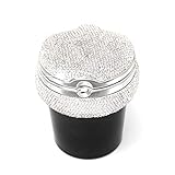 Carrfan Car Ashtray, Bling Crystal Diamond Portable Smokeless Stand Cylinder Cup Holder with Cool...