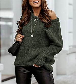 BTFBM Women Casual Long Sleeve Fall Sweaters Crew Neck Solid Color Soft Ribbed Knitted Oversized Pullover Loose Fit Jumper