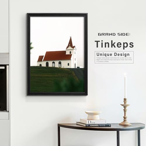 Image of 20x28 Picture Frame Gallery Style Black Frame - Large 20 x 28 Poster Frame for Wall, Hang Horizontally or Vertically