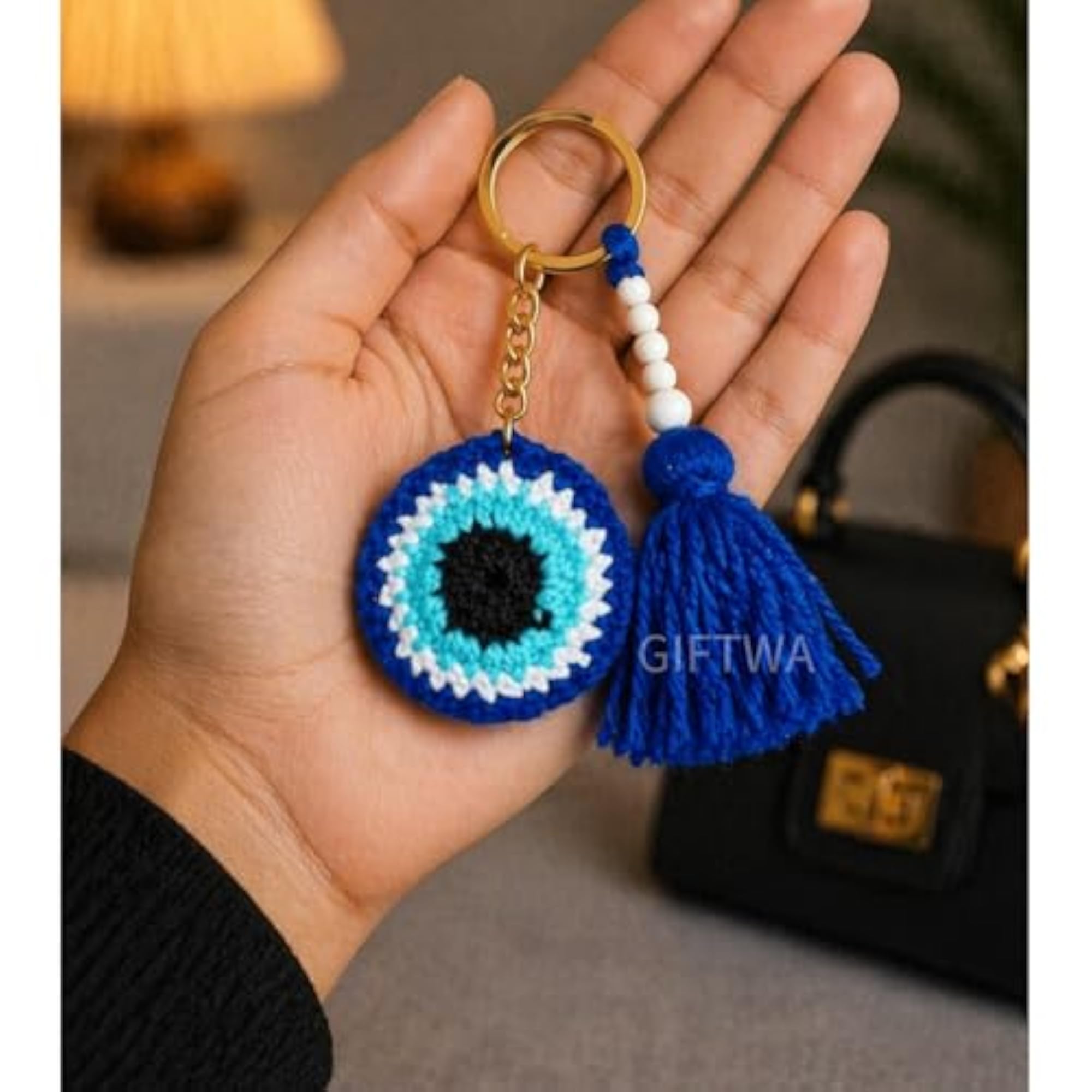 Evil Eye Dream Catcher with Matching Keychain Combo Set