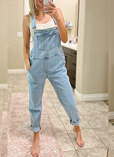 luvamia Women's Casual Stretch Adjustable Denim Bib Overalls Jeans Pants Jumpsuits3