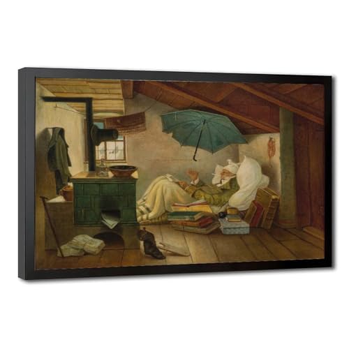 Toile Carl Spitzweg Le Pauvre Poète Cadeau Idéal pour Lecteur