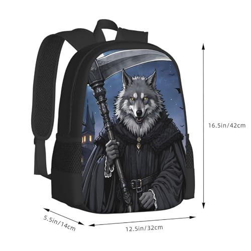 Holloween Wolf Bird Laptop Backpack Fits 15 Inch Laptop Hiking Backpack Backpacks For Computer3
