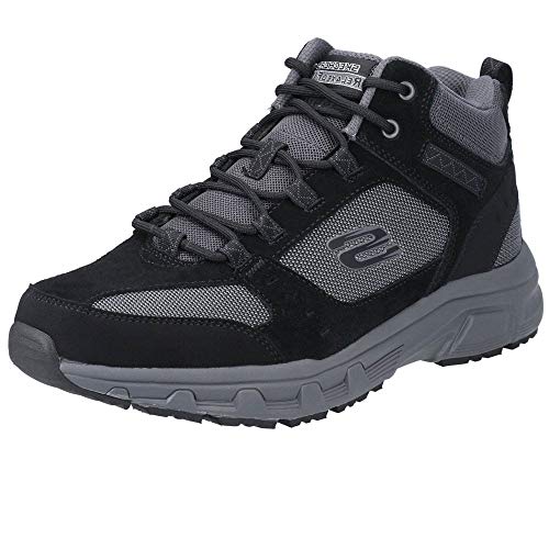Skechers Oak Canyon- Ironhide, Scarpe a Collo Alto Uomo, Nero Black Suede Mesh Pu Charcoal Trim Bkcc, 41 EU