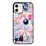 qizjio Collage Phone Case Shockproof Protective Preppy Phone Case for iPhone 12/12Pro Trendy Phone Case