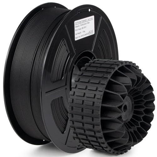 Image of Carbon Fiber PA6 3D Printer Filament 1.75mm Black, High Rigidity CF,Heat-Resistant 3D Printer Filament,Abrasion Resistance for Functional Parts Carbon Fiber Fit Most 3D FDM Printers