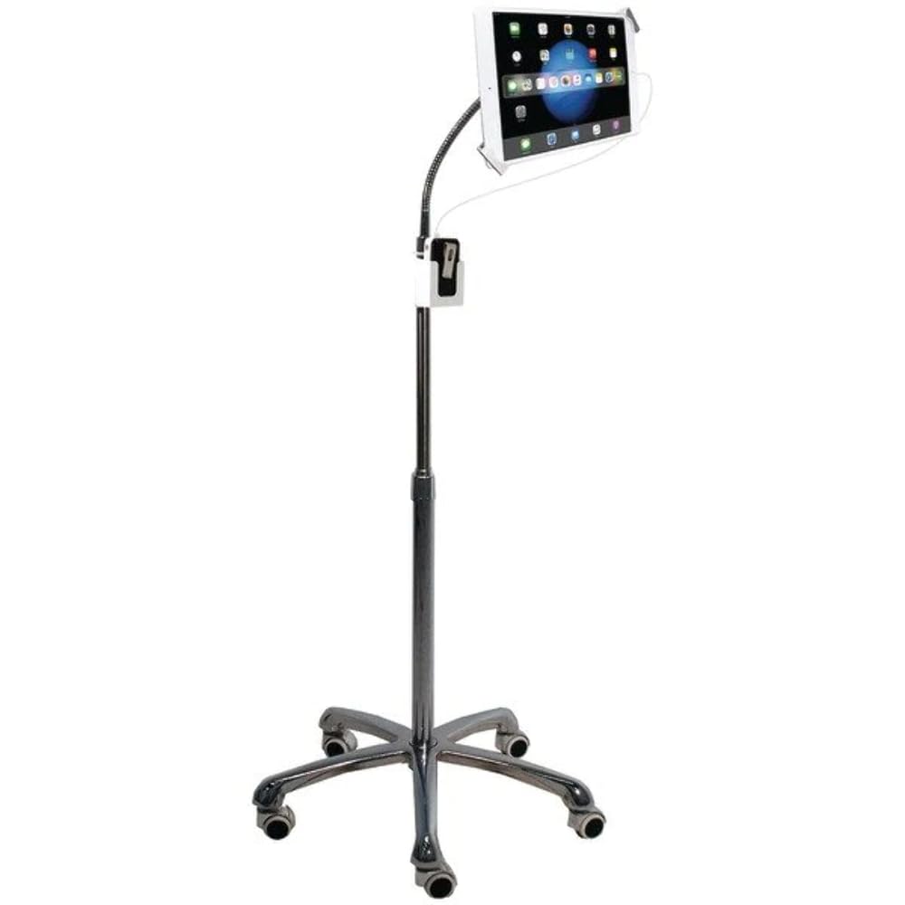 CTA Digital Pad-SHFS - Soporte de Suelo con Cuello de Cisne para tabletas de 7 a 13 Pulgadas