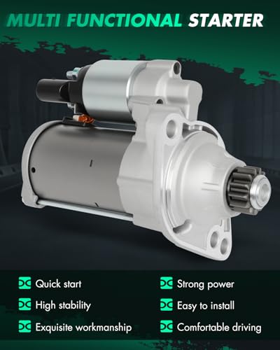 Image of SCITOO Starter Motor fit for Volkswagen for Beetle 1.8L 2014-2016,for Volkswagen for Golf 1.4L 2019-2021,for Volkswagen for Golf 1.8L 2015-2018 Replacement Starter 19310