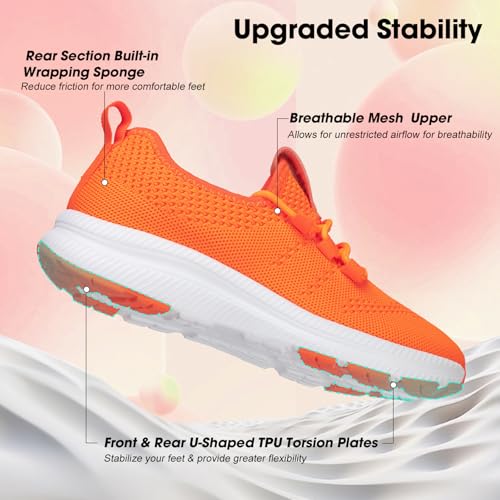 Image of ZOVE Wide Toe Box Shoes Women Extra Wide Width Sneakers Ultra Light Road Running Shoes Non-Slip Tennis Sneakers Breathable Walking Athletic