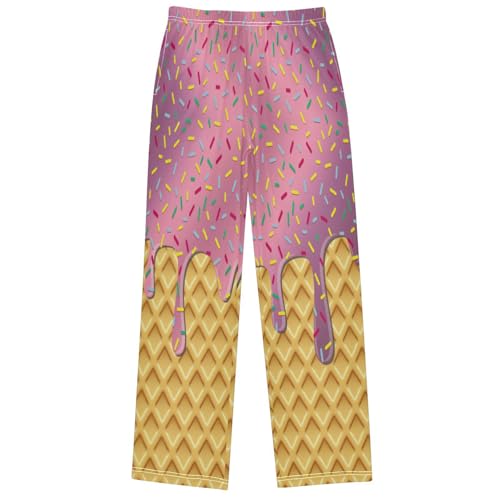 Boys' Pants Orchid Ice Cream Drip Joggers Elastic Long Bottoms Trousers Sweatpants with Pockets Size 6-14