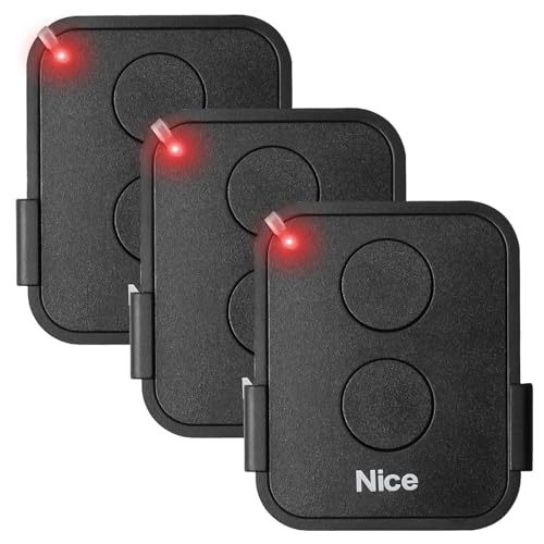 Lot de 3 Télécommandes de Portail NICE Era One 2 Canaux 433.92Mhz Rolling Code Remplacement pour ON1E, ON2E, ON4E pour Portail Roulant et Garage