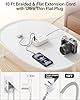6 USB(3 USB C) Surge Protector Power Strip- Extension Cord 10 Ft with 24W USB Charging Station and 3 Outlets, Flat Plug Long Braided Extension Cord with Multiple Outlets for Home Office College Dorm