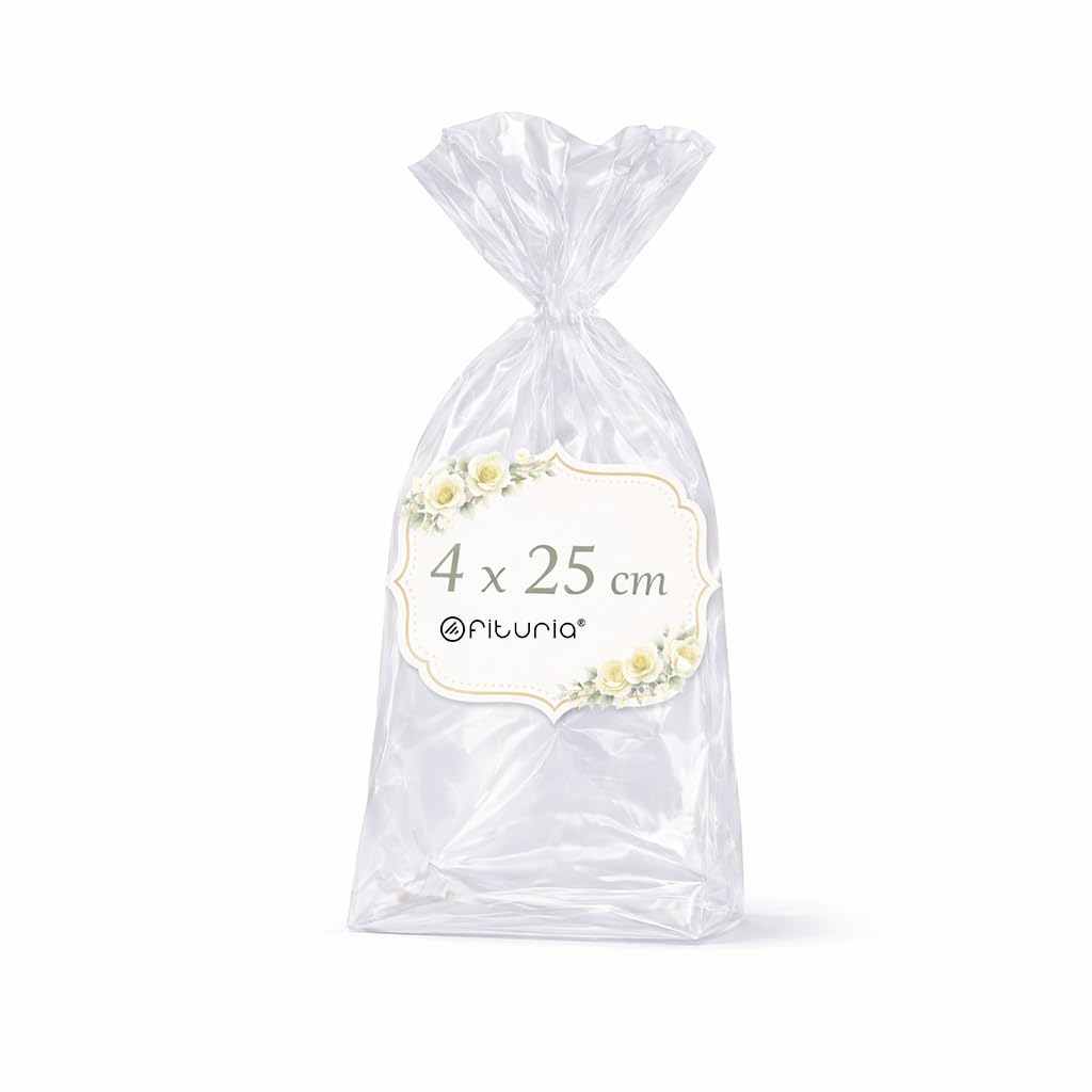 Ofituria Bolsas Celofán Transparente 10 x 15 cm, Bolsas Transparentes para Chuches y Regalos – Bolsas Plastico Transparente para Cumpleaños Infantiles, Galletas y Detalles, 1 Pack (100 Bolsas) — view 44