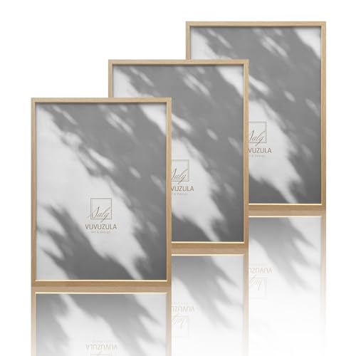 VUVUZULA Bilderrahmen 30x40cm Holz Holzrahmen 3er Set Eiche Fotorahmen MDF Rahmen Natur VUVUZULA Bilderrahmen 30x40cm Holz Holzrahmen 3er Set Eiche Fotorahmen MDF Rahmen Natur