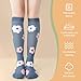 YOYOU 3 Pairs Floral Knee High Compression Socks for Women, Funny Cute Novelty Breathable Support Stockings for Nurse, Pregnant, Travel Flight, Athletic
