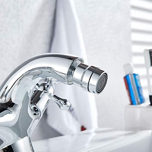 Grifo de lavabo giratorio que elimina las salpicaduras con doble control de agua caliente 4