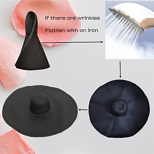 Sombrero de playa grande para mujer con ala ancha miniatura 5