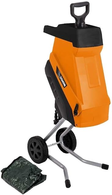 Lazy-Shred Electric Garden Shredder Wood Chipper, 2500W, 45mm Cutting Width, 10m Cable, 45L Collection Bag