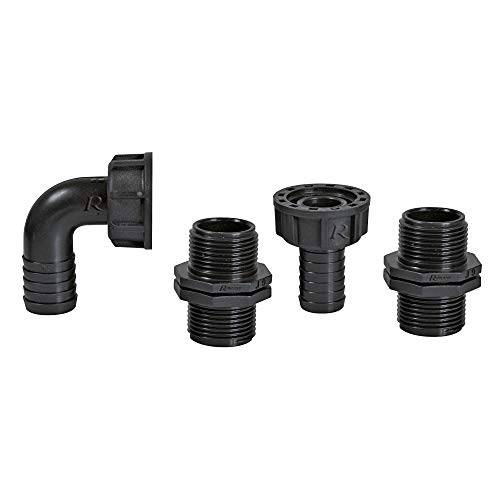 Ribiland 01552 - Raccord pour Pompe 1' - Lot de 4 - Noir