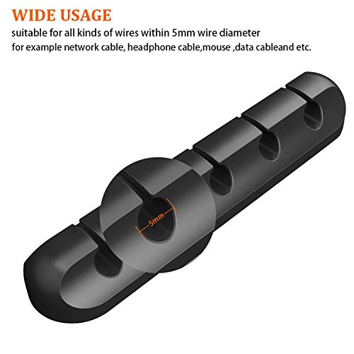 Organizer per la gestione dei cavi con clip per cavi, ganci adesivi, supporto per cavo per cavi di alimentazione e cavi per accessori di ricarica, cavo per mouse, PC, ufficio e casa