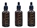 3PCS 50 ML/1.7oz Refillable Portable Amber Glass Graduated Scale Dropping Bottle Vials With Black Rubber Cap And Glass Dropper Pipette For Medicine Cosmetic Perfumes Essential Oils Liquids Storage
