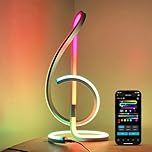 Lepro TB2 AI Table Lamp, Smart LED Lamp with Music Sync, Personalized AI Lighting Designer, Colour Changing Smart Table Lamp, Voice Cotrol, Works with Alexa & Google Assistant, Bluetooth & 2.4GHz WiFi