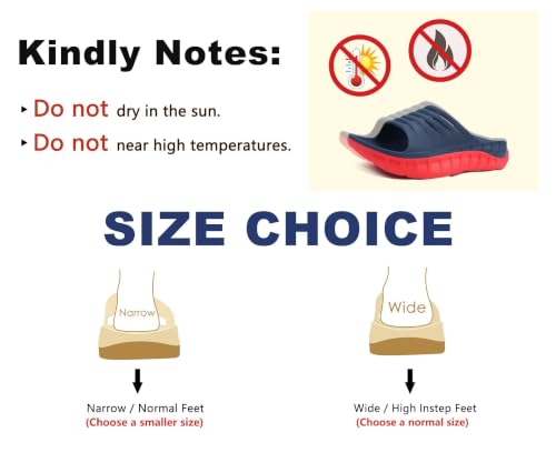 Image of KuaiLu Mens Recovery Sandals Orthotic Arch Support Open Toe Sport Slides Thick Cushion Orthopedic Plantar Fasciitis Slip On Wide Width Summer Pool Beach Waterproof