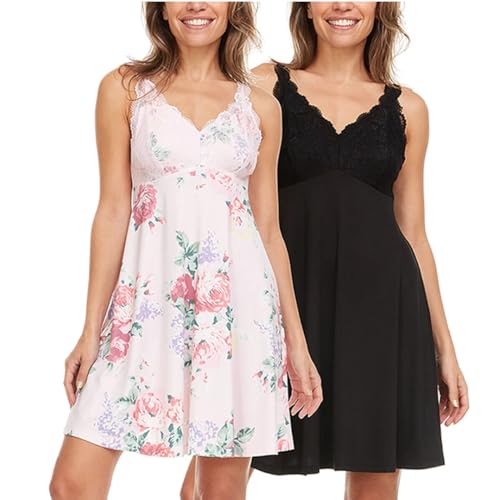Image of Flora Nikrooz FN Women's 2 Pack Lace Chemise