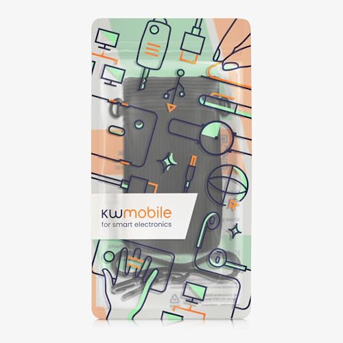 kwmobile Universal Smartphone Sleeve with Necklace - Magnetic Closure - Soft Inner Microfibre Mobile Phone Pouch - Cell Phone Strap for Neck - Black - image 7