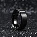 King Will Basic Men Wedding Black Tungsten Ring 8mm Matte Finish Beveled Polished Edge Comfort Fit 9