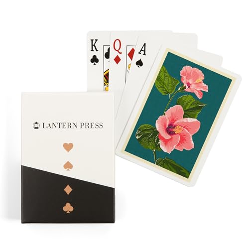 Pink Hibiscus, naipes póker 52 cartas para adultos