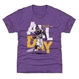 500 LEVEL Adrian Peterson Minnesota All Day Youth Shirt (Heather Purple, 8Y Medium)
