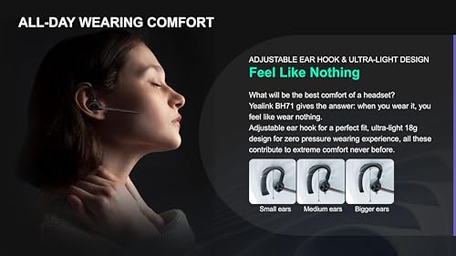Auricular Bluetooth Mono Yealink Workstation con Altavoz miniatura 7