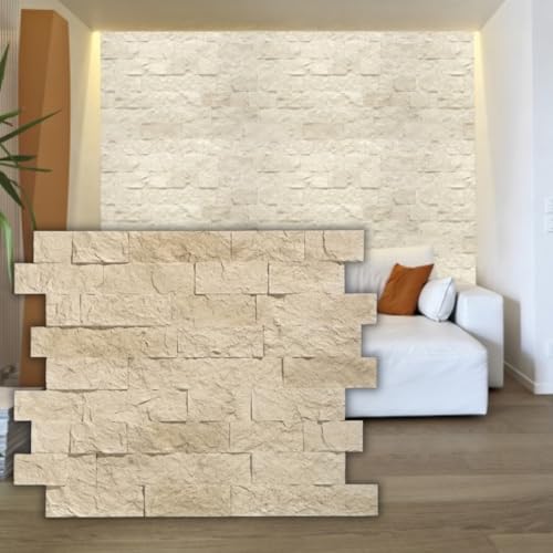 Bricopol Paneles Decorativos Para Pared | Panel Acústico 3D | Revestimiento Paredes Sin Obras | Ignífugos Térmico y Aislante | Acabado Hiperrealista | Interior y Exterior | Imitación Piedra P.Tierra