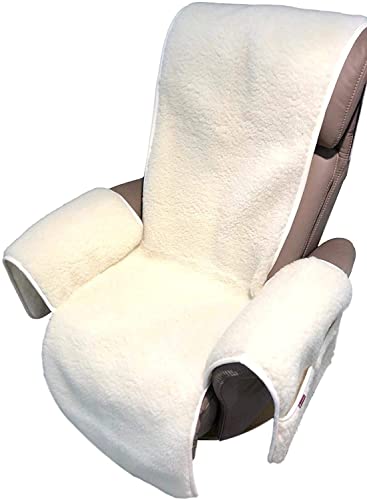 Funda para sillón relax antideslizante, lana merino, con bolsillos Cover