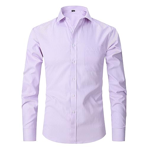 Chemise à manches longues extensible homme rayures slim fit business