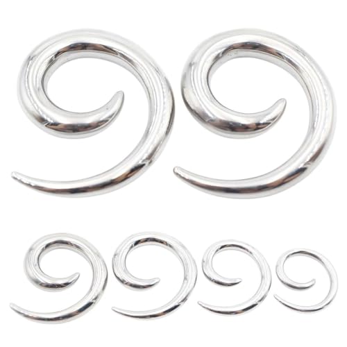 New 2026 Unisex 1Pc 2.5-6Mm Stainless Steel Spiral Ear Gauges Tapers Stretching Plugs Tunnel Expanders Body Piercing Jewelry Findings Fashion Trendy Accessories Creative Gift For Women And Men