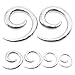 New 2026 Unisex 1Pc 2.5-6Mm Stainless Steel Spiral Ear Gauges Tapers Stretching Plugs Tunnel Expanders Body Piercing Jewelry Findings Fashion Trendy Accessories Creative Gift For Women And Men