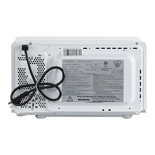 West Bend Wbmw71W Microwave Oven 700-Watts Compact With 6 Pre Cooking Settings, Speed Defrost, Electronic Control Panel And Glass Turntable, White #TOP7
