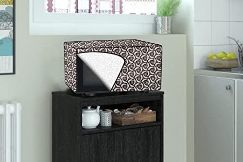 Image of Stylista PVC Microwave Oven Cover for Panasonic 20 L Convection NN-CT265MFDG, Packed Pattern Grey
