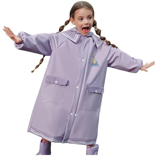 Fouyada Kids Raincoats Girls Boys Rain Jacket Children Rain Poncho Rainwear Hiking