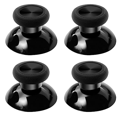 4x Black Analog Thumb Stick Replacements, Compatible with Xbox One & Series S|X