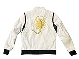 borizcustoms R Gosling Scorpion Drive Lederjacke genäht genäht 5 Größen gesteppt - Wei� - 50