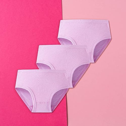 Generic Little Girl Solid Underwear Toddler 𝙿anties Big Kids Undies Soft Cotton Breathable Sports 𝙺𝚗ickers Pack of 32