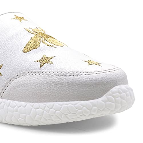 Image of KazarMax Women PU Embroidered Slipon Sneakers | Loafer| Casual Shoes