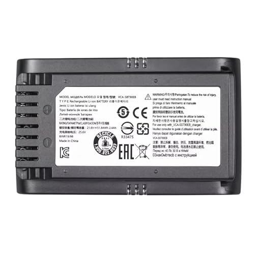 Batería De Aspiradora 5000mAh 21,6 V VCA-SBT90, VCA-SBT90E,DJ96-00221A, Compatible con Samsung VS9000, Jet VS70, Jet90, Jet75, Jet 75(3500mah)