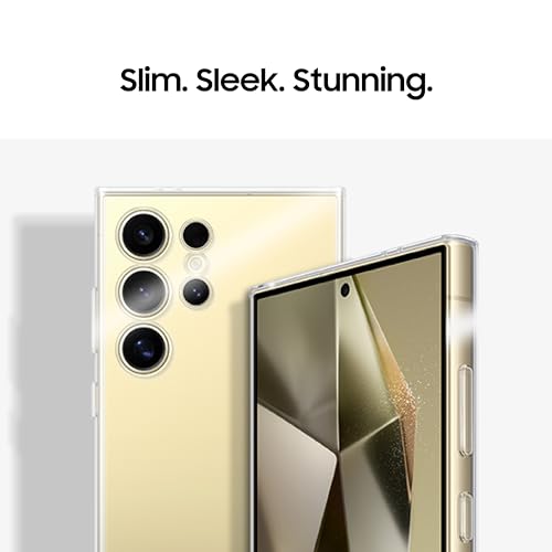 Image of SAMSUNG Galaxy S24 Ultra Clear Phone Case, Protective Cover with Slim and Sleek Design, US Version, GP-FPS928SAATW, Transparent