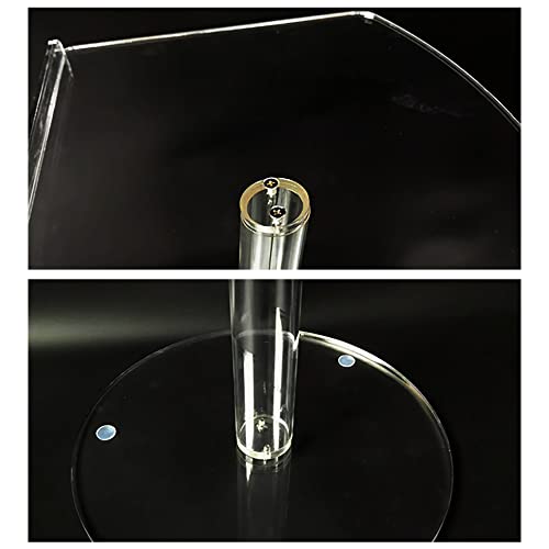 Atril portátil ajustable con podio de metal curvo de pie transparente 7